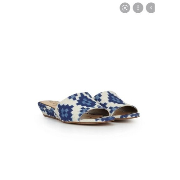 Anthropologie Sam Edelman Ikat Print Wedge Slip-On Slide Sandals (NWT) - Picture 3 of 3